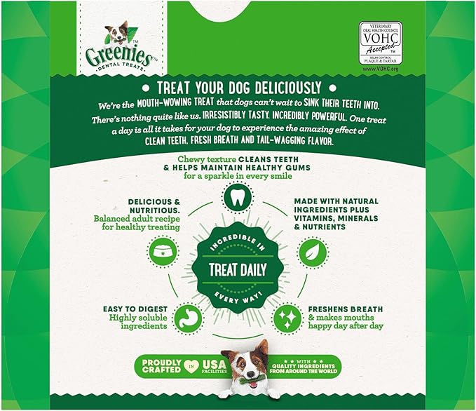 Greenies Original Large Natural Dental Care Dog Treats, 54 oz. Pack (34 Treats)
