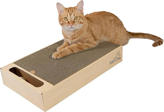 Kitty City Catnip Infused Scratcher with Ball Track