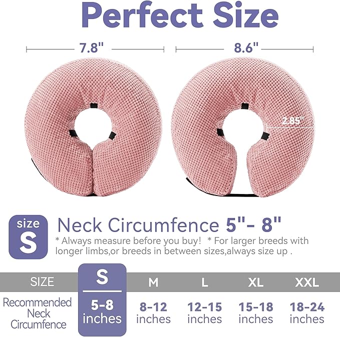 Soft Inflatable Dog Cone Collar for Large Medium Small Dogs Cats After Surgery - Dog Neck Donut, E Collar, Elizabethan Collar Alternatives for Dogs Recovery