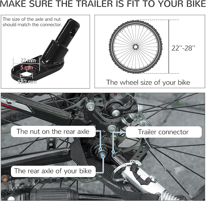 Aosom 2 in 1 Bike Trailer, Foldable Dog Bike Stroller with Aluminum Frame, Quick Release Wheels, Safety Leash, Anti-Slip Mat, Hitch Coupler, Reflectors, Flag for Medium Dogs