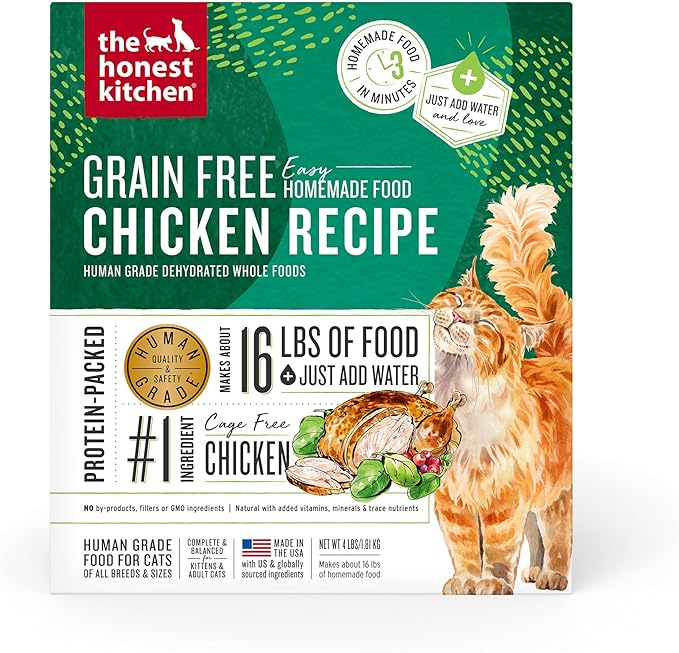 The Honest Kitchen Dehydrated Grain Free Chicken Cat Food 4 Pound (Pack of 1)