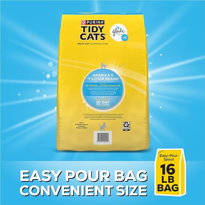 Purina Tidy Cats Clumping Multi Cat Litter, Glade Clear Springs - 16 lb. Bag