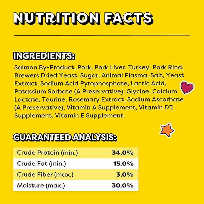 Temptations Meaty Bites Soft and Savory Cat Treats Salmon Flavor, 4.12 oz. Pouch