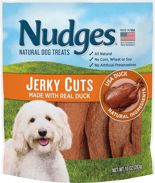 Blue Buffalo Nudges Jerky Cuts Natural Dog Treats, Duck, 10oz Bag