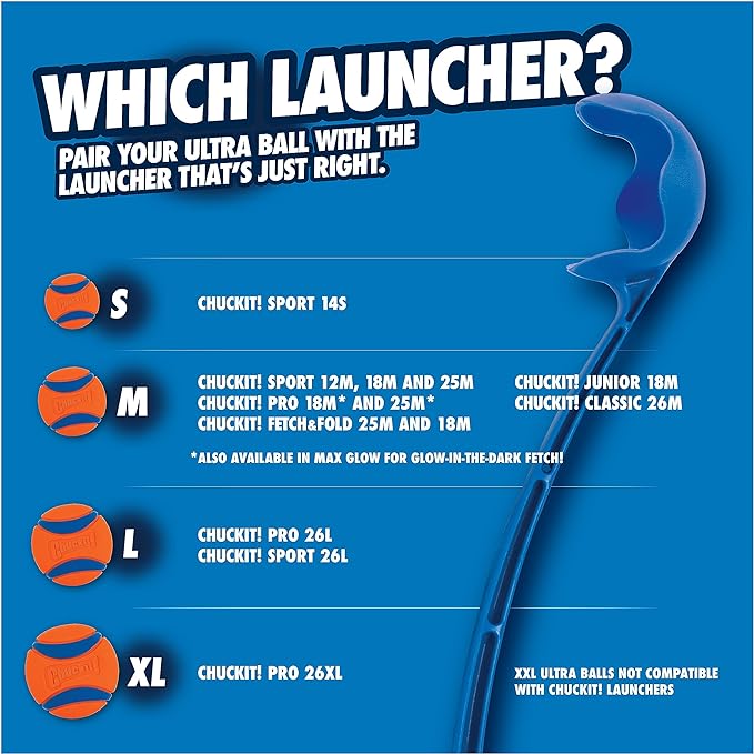 Chuckit Pro 26XL Dog Ball Launcher, 26" Length, XL (3.5" Ball) For Dogs Over 100 Pounds