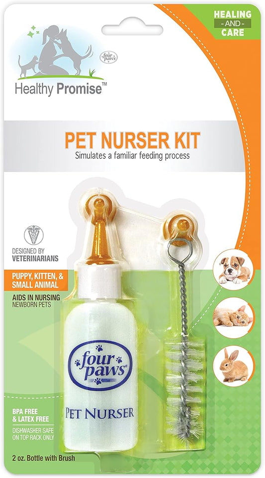 Four Paws Pet Nursing Kit - Bottle and Brush Nurse Kit 2 oz.