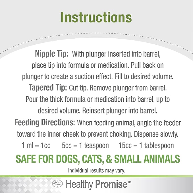 Four Paws Healthy Promise Easy Feeder Pet Feeding Syringe
