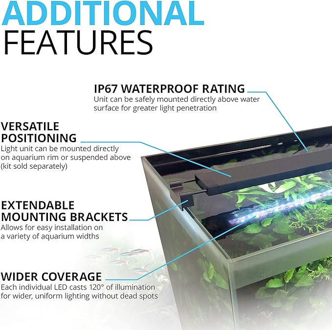 Fluval Plant 3.0 LED Planted Aquarium Lighting, 32 Watts, 24-34 Inches