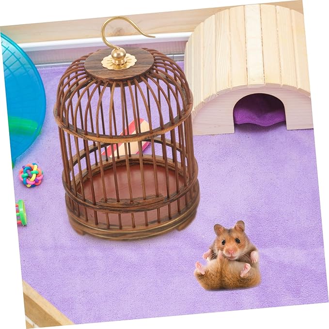 Vintage Decor Pet Cage Outdoor Cage ation Retro Decor Cages for Small Animals Hanging Cage Hanging Cage for Bird Hanging Cage for Small Animals Vintage Decorations Wooden