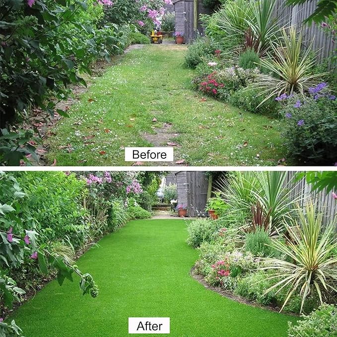 51" x 40" Lawn Grass Synthetic Turf, Fake Grass Artificial Thick Pet Mat Faux Grass for Indoor/Outdoor Landscape