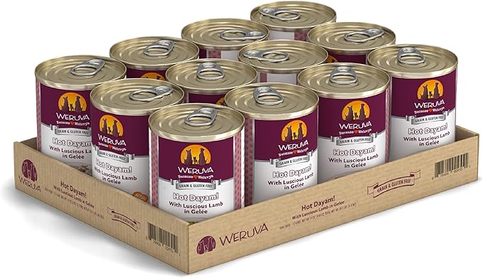 Weruva Classic Dog Food, Hot Dayam! with Lamb in Gelée, 14oz Can (Pack of 12)