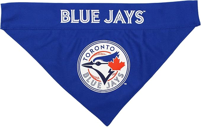 Pets First MLB Toronto Blue Jays Reversible Bandana Size XX-Large for Dogs & Cats. 2 Sided Sports Bandana,Premium Embroidery Team Logo, All MLB Teams Available
