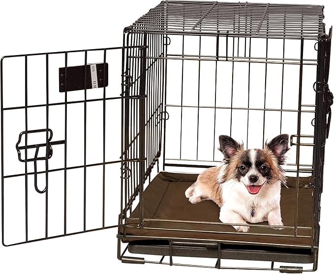 K&H Pet Products Self-Warming Crate Pad, Warming Dog Crate Bed, Machine Washable Dog Crate Mat, Mocha X-Small 14 x 22 Inches