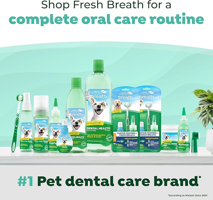 TropiClean Fresh Breath Spray for Dogs & Cats | Peanut Butter Flavored | Travel-Ready Pet Breath Freshener Spray | Made in the USA | 4 oz.