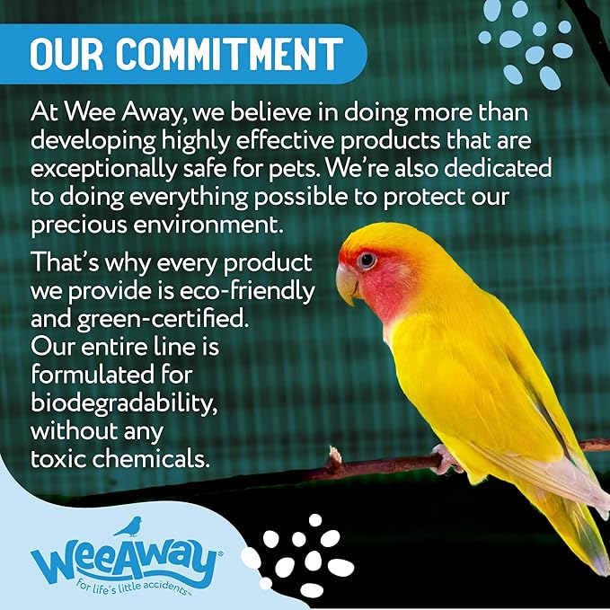 Bird Cage Cleaner and Bird Poop Remover, Made in USA, Natural Pet Enzyme Cleaner for Car, Cage, Birdbath (16oz)