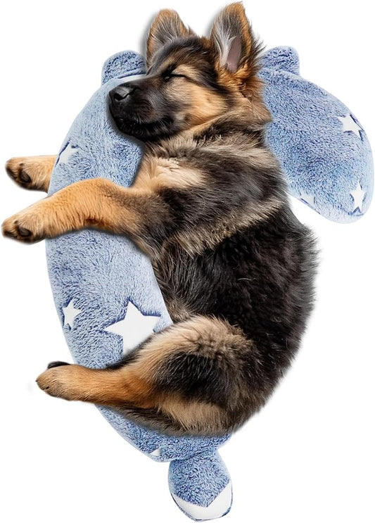 Dog Calming Pillow, Glow in The Dark Dog Throw Pillow, Soft Question Mark Pillows for Dogs, Kids, Adults, Washable Dog Bed Pillow, Cozy Dog Body Pillow Gifts (L Blue)