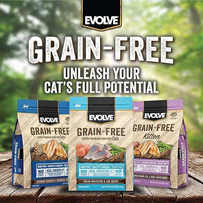 Evolve Grain Free Ocean Whitefish and Egg Cat Food