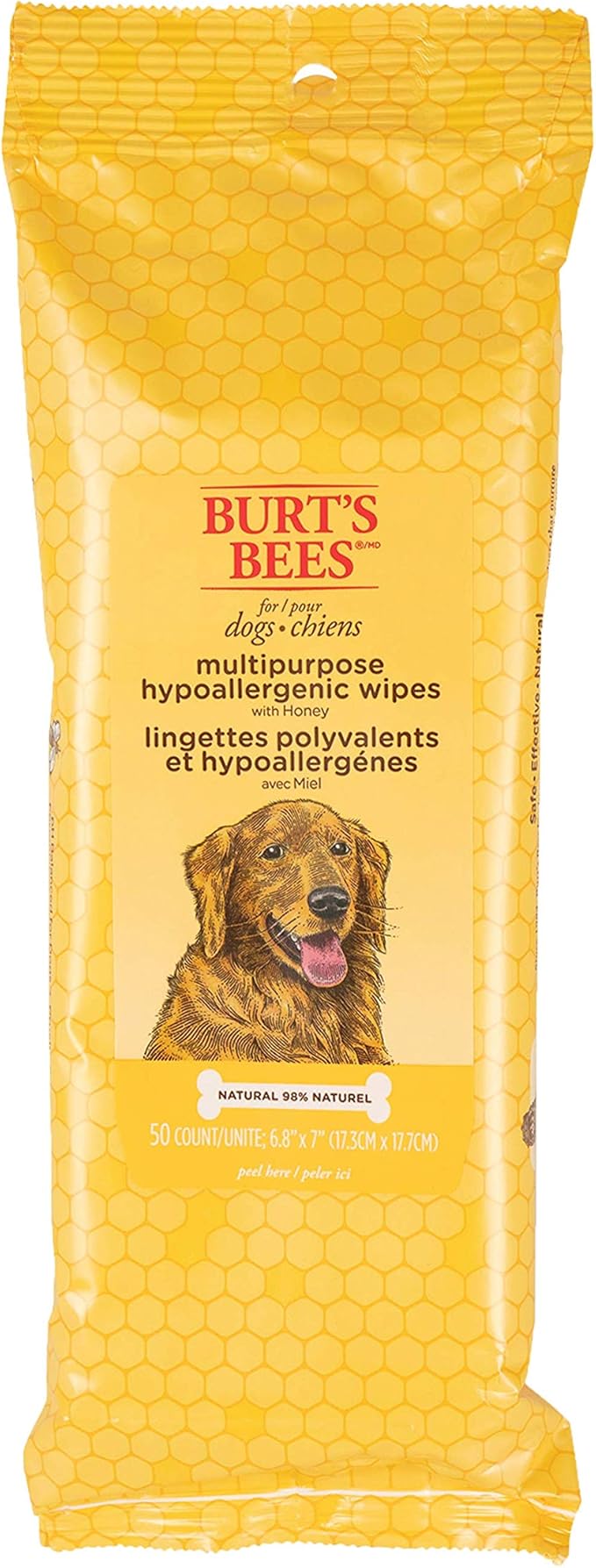 Burt's Bees for Pets Multipurpose Grooming Wipes - Puppy & Dog Wipes for All Purpose Cleaning & Grooming - Cruelty Free, Pet Wipes, Puppy Supplies, 50 Count - 3 Pack