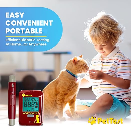 PetTest Glucose Monitoring System for Dogs & Cats - Classic Expert Diabetic Pet Blood Sugar Check Kit - Includes Classic Glucose Meter, 25 Test Strips, Lancing Device, 25 Lancets, Carrying Pouch