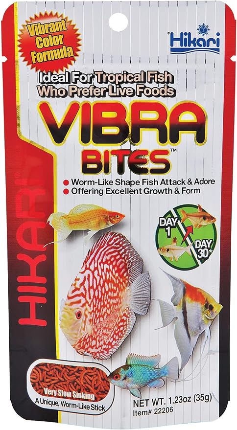 Hikari HK22206 1.23 oz Vibra Bites Tropical Fish Food