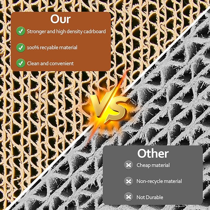 Splicing Cat Scratch Pad: Cat Scratchers for Indoor Cats and kitten, 2 Pack Cat Scratching Pad, Cat Scratcher Cardboard, Cat Scratching Pad, Premium Scratch from Cats, Double-Sided Design