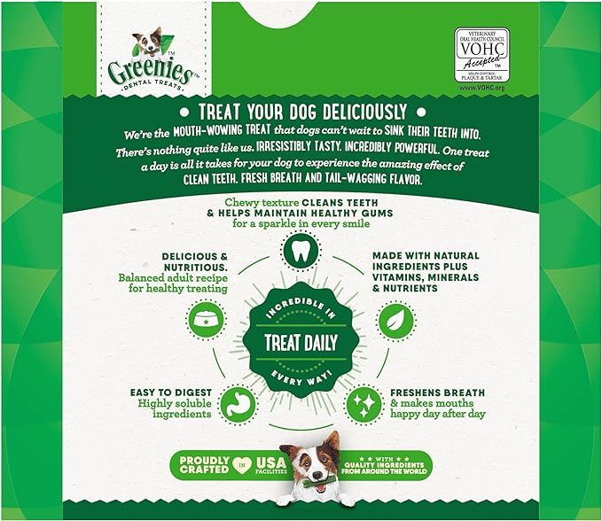 Greenies Original Teenie Natural Dental Care Dog Treats, 54 oz. Pack (192 Treats)