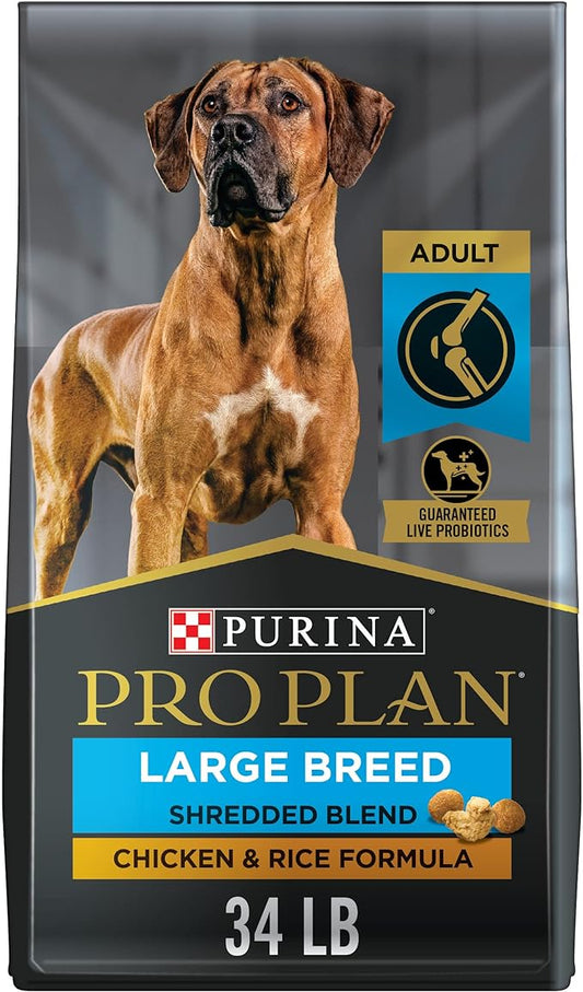 Purina Pro Plan Joint Health Large Breed Dog Food, Shredded Blend Chicken & Rice Formula - 34 lb. Bag