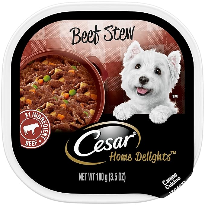 Cesar Home Delight Wet Dog Food, Beef Stew 3.5 Oz Tray (pack of 1)