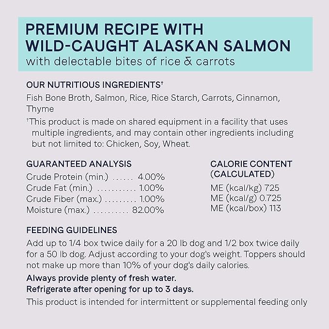 CANIDAE Sustain Bone Broth Toppers Premium Dog Topper with Wild-Caught Salmon, 5.5 oz. (Case of 1)