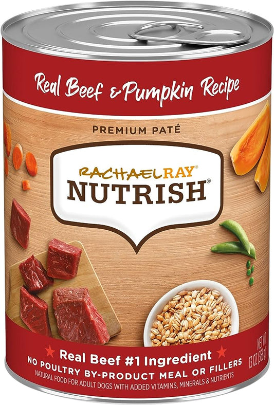 Rachael Ray Nutrish Wet Dog Food, Beef & Pumpkin, 13 Ounce Can (Pack of 12)