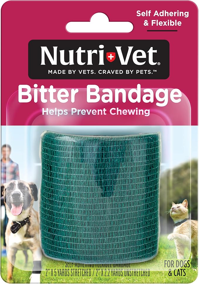 Nutri-Vet Bitter Bandage for Dogs and Cats | Help Prevent Chewing | 2 inches