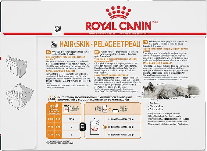 Royal Canin Hair & Skin Care Chunks in Gravy Wet Cat Food Pouch, 3 oz pouch (12-count)