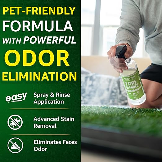 Turf Cleaner - Cleans and Deodorizes Fake Grass | Turf Cleaner for Dog Grass Pad/Artificial Grass Cleaner | Turf Cleaner for Pet Urine - 32 Fl Oz (Single)