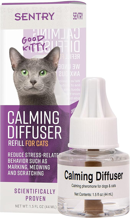 Sentry Calming Diffuser Refill for Cats, Reduces Stress and Bad Behavior, 30-Day Release