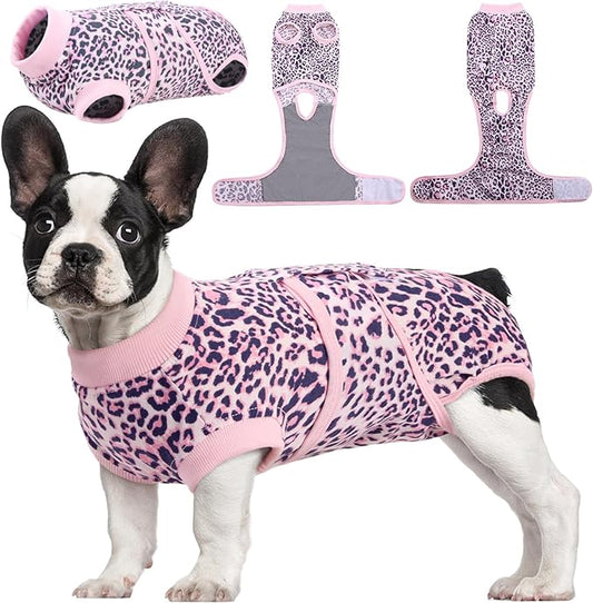 Kuoser Dog Surgery Recovery Suit, Recovery Suit for Female Male Dogs, Dog Onesie After Surgery Spay Neuter, Anti-Licking Pet Surgical Recovery Snugly Suit, Bodysuit for Abdominal Wounds Skin Disease