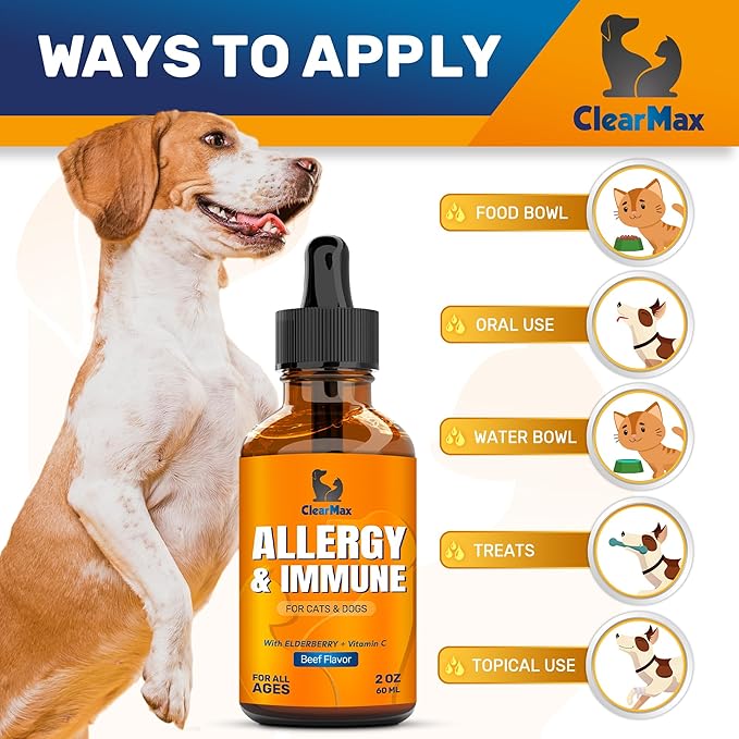 Cat Allergy ◆ Dog Allergy ◆ Cat and Dog Allergy Support ◆ Cat Itching ◆ Dog Itching Skin ◆ Natural Ingredients ◆ 2 Oz