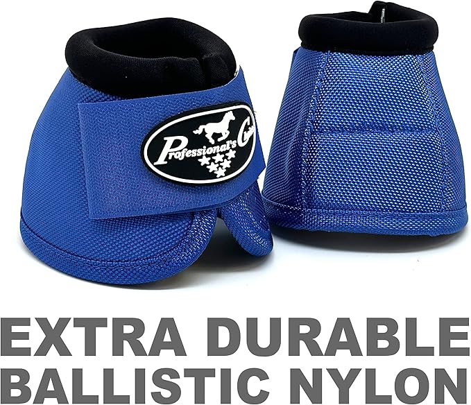 Professional's Choice Ballistic Overreach Bell Boots for Horses | Superb Protection, Durability & Comfort | Quick Wrap Hook & Loop