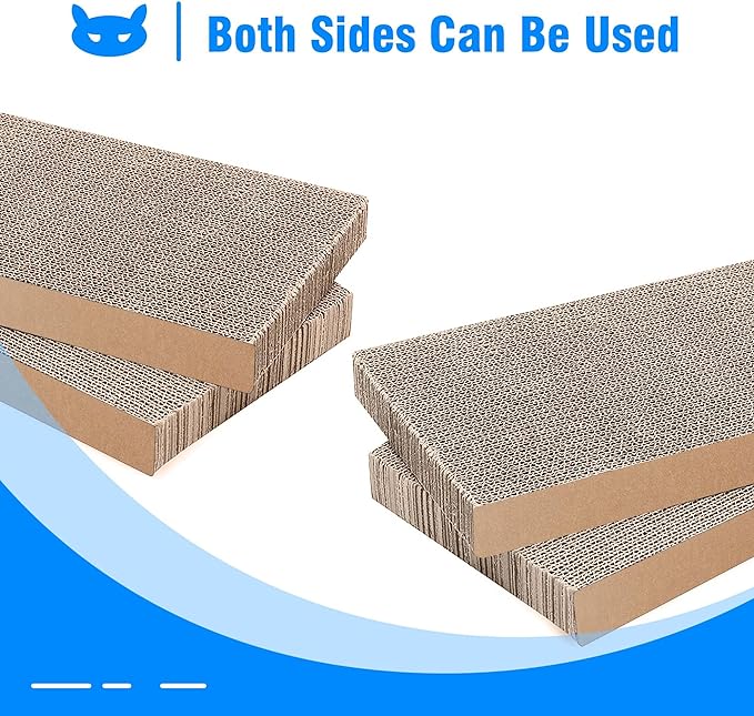 4 Packs Cat Scratcher, Cat Scratching Board for Indoor Cats and Kitten, Large Size Cat Scratching Pad, Durable&Premium Recyclable Cardboard Cat Scratcher