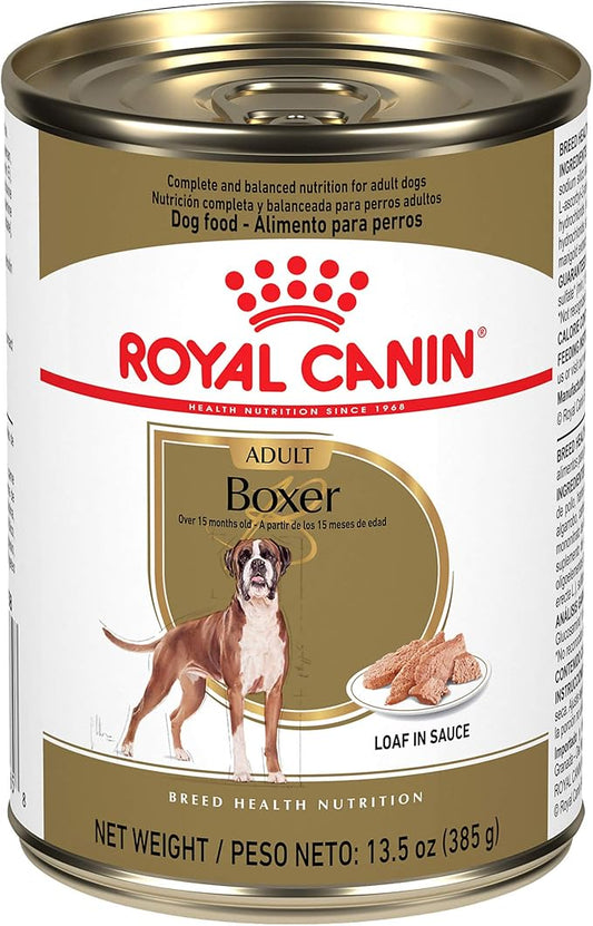 Royal Canin Breed Health Nutrition Boxer Adult Loaf in Sauce Canned Dog Food, 13.5 oz Can (Case of 12)