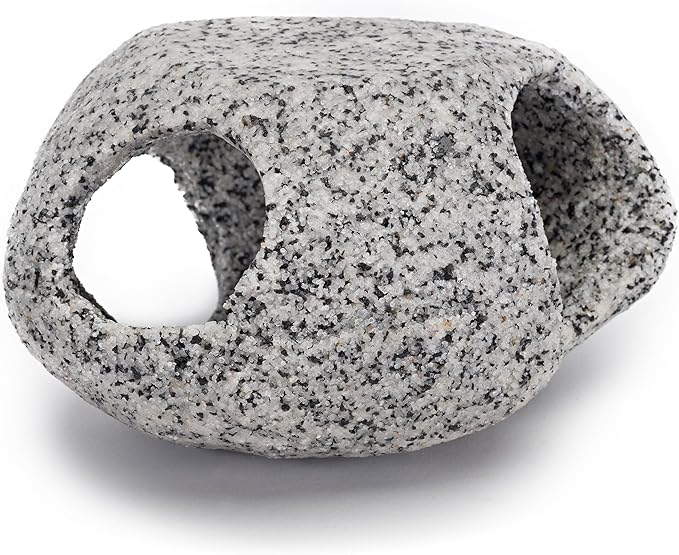 Penn-Plax Deco-Replicas Granite Aquarium Ornament & Hideaway 8 Piece Set – Realistic Stone Appearance – Safe for Freshwater and Saltwater Tanks – Small, Medium, and Large