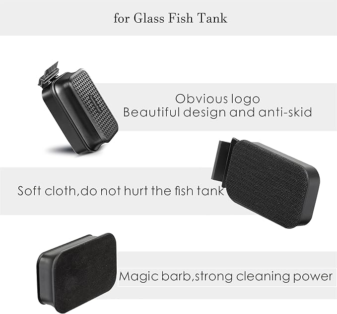 Carefree Fish Aquarium Super Strong Magnetic Cleaner for Glass Fish Tank Magnet Brush Algae Scrapers Floating