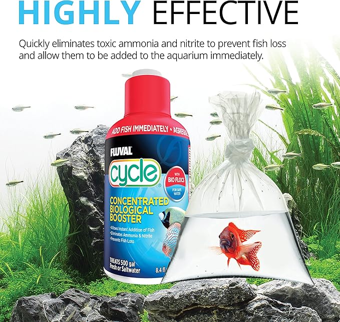 Fluval Cycle Biological Enhancer, Aquarium Water Treatment, 8.4 Oz., A8349