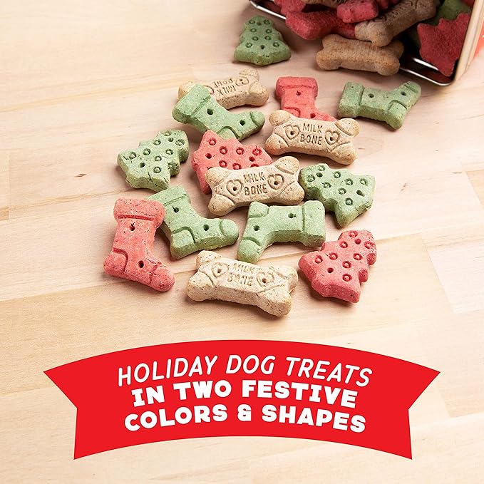 Milk-Bone Limited Edition Holiday Dog Treats, Small Biscuits, 24 Ounce Reusable Tin