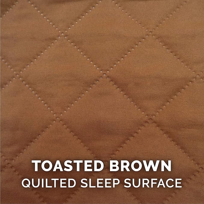 Furhaven Orthopedic Dog Bed for Medium/Small Dogs w/ Removable Bolsters & Washable Cover, For Dogs Up to 35 lbs - Quilted Sofa - Toasted Brown, Medium