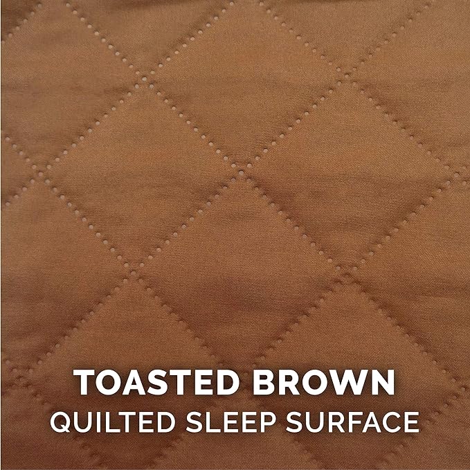 Furhaven Orthopedic Dog Bed for Large Dogs w/ Removable Bolsters & Washable Cover, For Dogs Up to 125 lbs - Quilted Sofa - Toasted Brown, Jumbo Plus/XXL