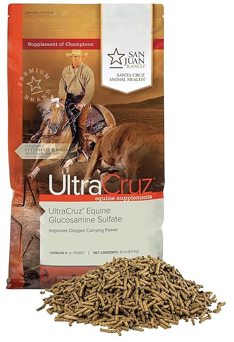 UltraCruz Equine Glucosamine Sulfate Joint Supplement for Horses, 10 lb, Pellet (80 Day Supply)