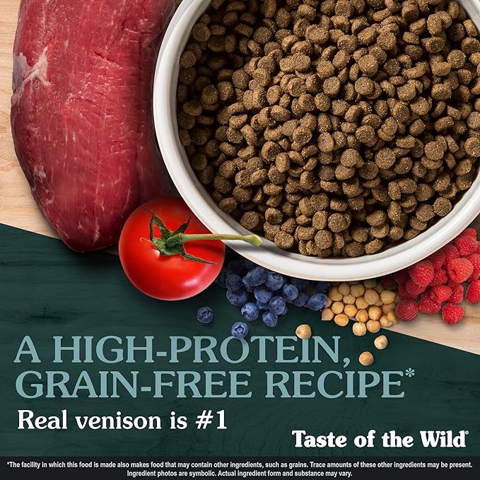 Taste of the Wild Grain Free High Protein Real Meat Recipe Appalachian Valley Premium Dry Dog Food, 28 lb.