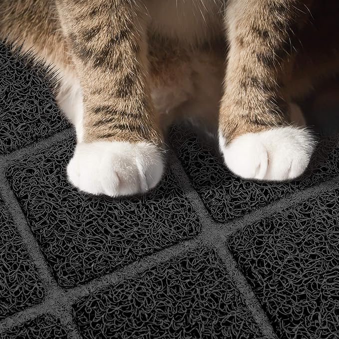 Niubya Premium Cat Litter Mat, Litter Box Mat with Non-slip and Waterproof Backing, Litter Trapping Mat Soft on Kitty Paws and Easy to Clean, Cat Mat Traps Litter from Box