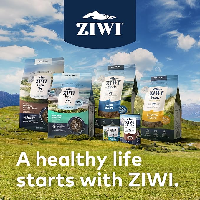 ZIWI Peak Steam & Dried Dog Food Bundle – High Protein, Digestive Health, Low Carb, for All Breeds and Lifestages (1.8lb bags of Beef w/Pumpkin, Chicken w/Fruit, and Lamb w/Vegetables recipes)