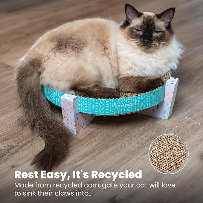 Catstages Scratch, Snuggle & Rest Corrugated Cat Scratcher With Catnip (packaging may vary)